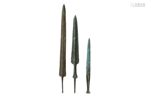 THREE BRONZE BLADES