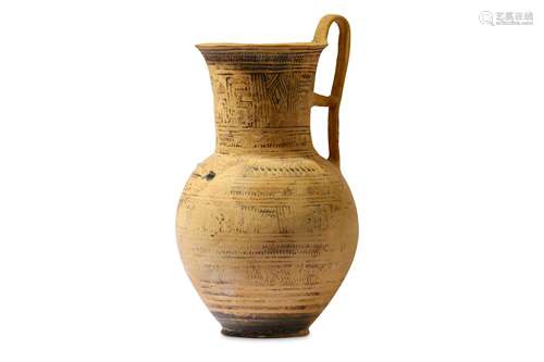 AN ATTIC GREEK POTTERY PITCHER Late Geometric IIB, Circa 720 B.C. From the 'Soldier-Bird'