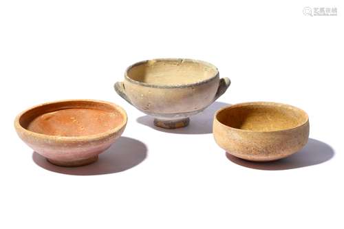 THREE CYPRIOT TERRACOTTA BOWLS