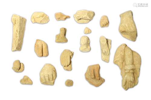 A GROUP OF CYPRIOT HAND AND FEET FRAGMENTS