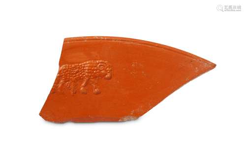 A ROMAN RED-WARE FRAGMENT WITH A RAM