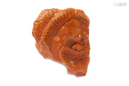 A RED-WARE FRAGMENT OF AN ACTOR