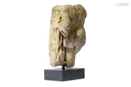 A ROMAN MARBLE TORSO FRAGMENT OF ACHILLES