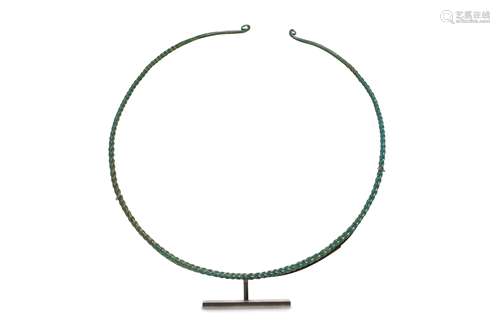 A LARGE TWISTED BRONZE TORC