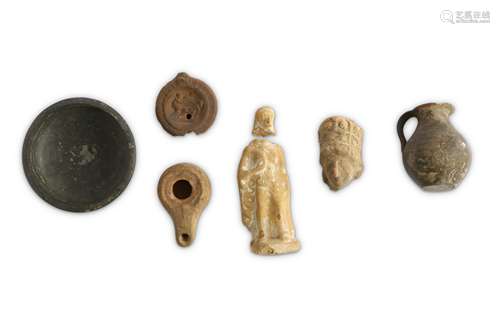 A GROUP OF ANCIENT TERRACOTTA PIECES