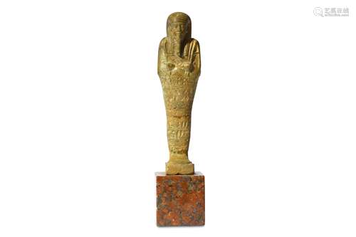 AN EGYPTIAN GLAZED COMPOSITION SHABTI