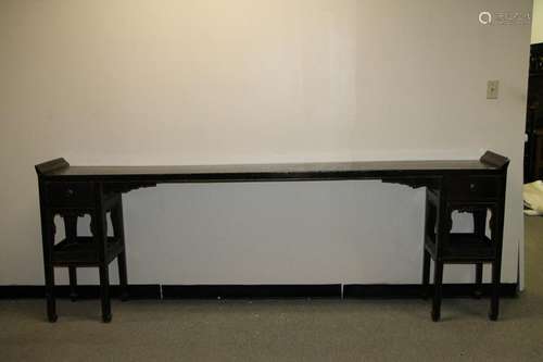 Large Old Chinese Long Narrow Table