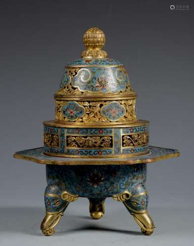 Cloisonne Incense Burner