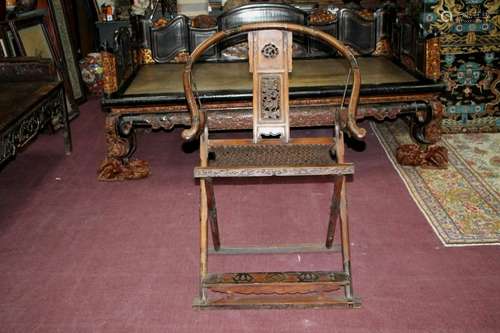 Chinese Rosewood Hunt Chair