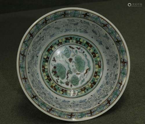 Large Ming Dynasty Hongzhi Mark Doucai Bowl