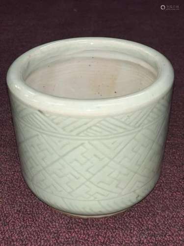 Chinese Celadon Brush Holder