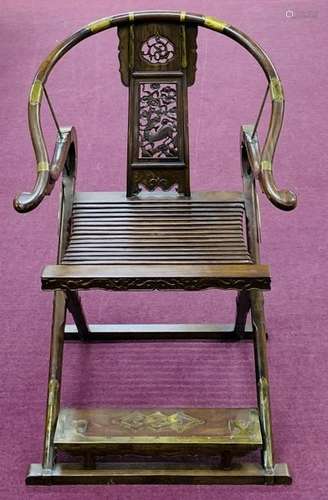 Chinese Carved Hunter Chair