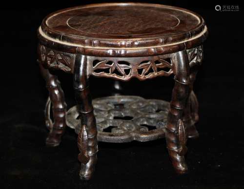 Wood Carved Side Table