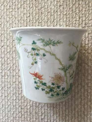 Chinese Fencai Porcelain Flower Pot