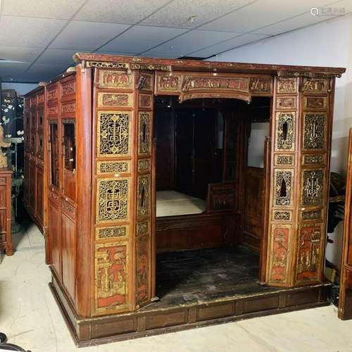 Chinese Carved Wedding Bed