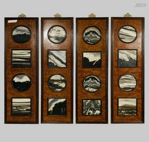 Set of Chinese Wall Panels w/ Marble