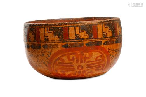 A POLYCHROME MAYA BOWL