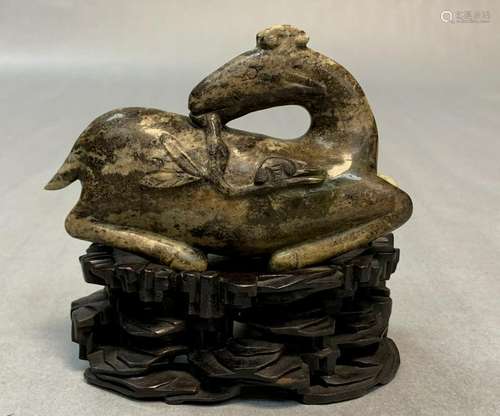 Song Dynasty Jade Carved Re Cumbering Horse