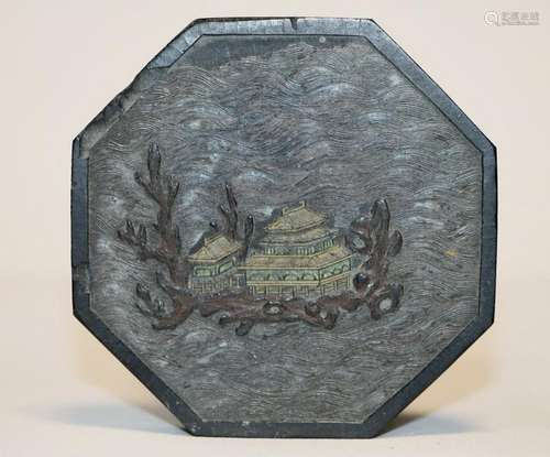 Ming Dynasty An Octagonal Black Ink Cake