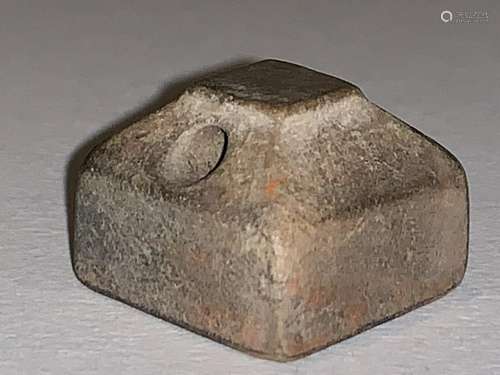 Qin or Han Dynasty Calcified Square Jade Seal