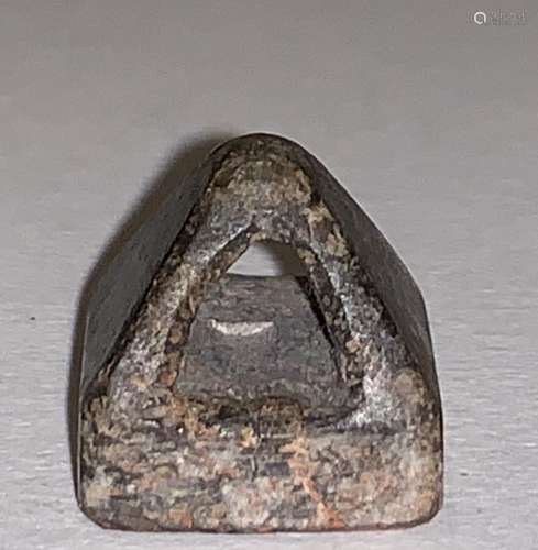 Qin or Han Dynasty Calcified Square Jade Seal