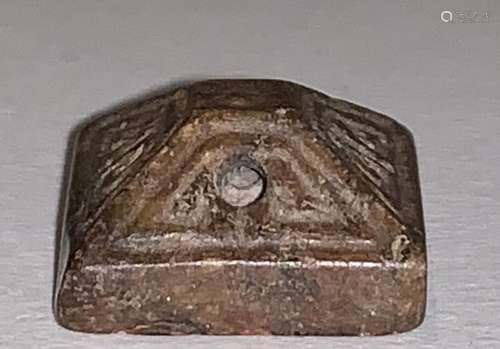 Qin or Han Dynasty Calcified Square Jade Seal