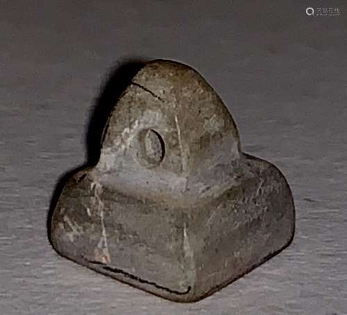 Warring State Period  Calcified Square Jade Seal