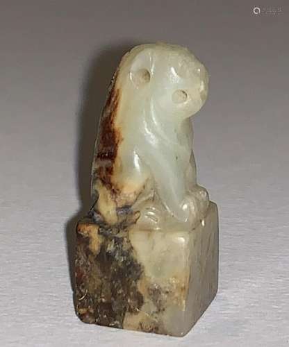 Ming Dynasty Yellow-Green Jade Seal