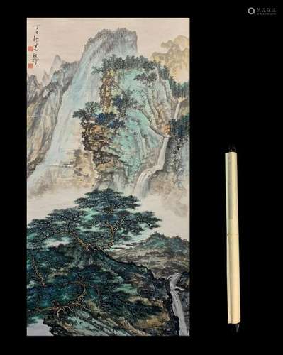 Chinese Scroll Landscape Painting-Xie Ziliu