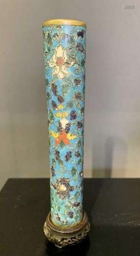 A Cloisonne Enamel Cylindrical Fitting