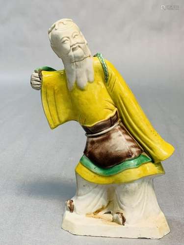 Chinese Pottery Old Man Statue