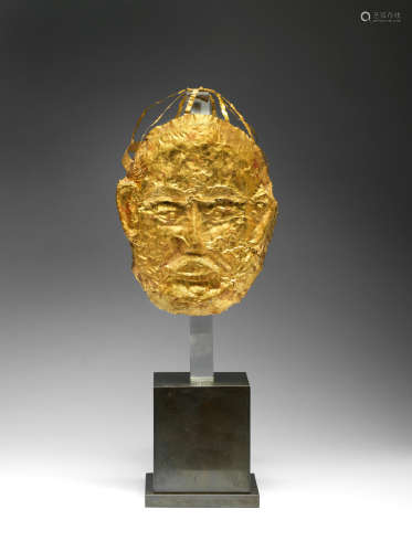 Liao Dynasty A very rare gold mask