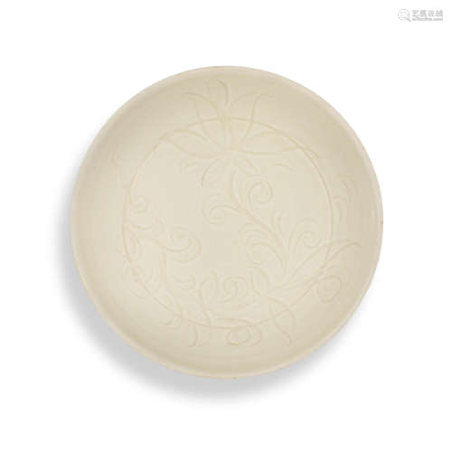 Song Dynasty A Dingyao carved 'Day-lilies' dish