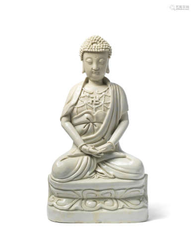 Late Ming Dynasty A blanc-de-Chine figure of the Buddha
