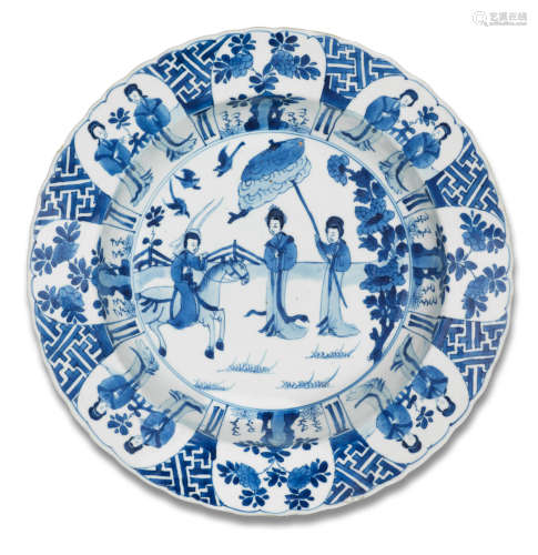 Kangxi six-character mark and of the period A blue and white 'ladies' basin