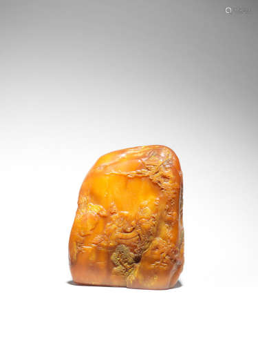Signed Shiqing (1924-2013), 20th century A soapstone boulder