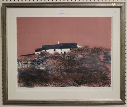 David Humphreys - 'Dorset Farm', 20th century colour lithograph, signed, titled and inscribed '