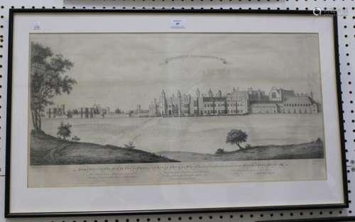 James Pye, after Wenceslaus Hollar - 'Hampton Court Royal Palace built by Cardinal Thomas Wolsey,