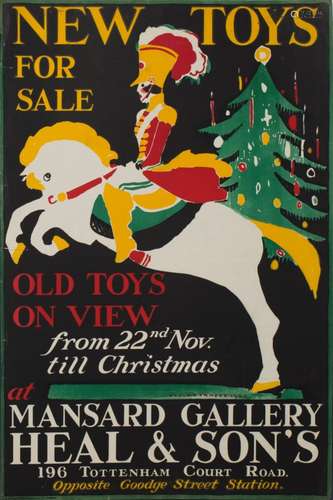 Claud Lovat Fraser - 'New Toys for Sale', early 20th century colour lithograph, printed by the