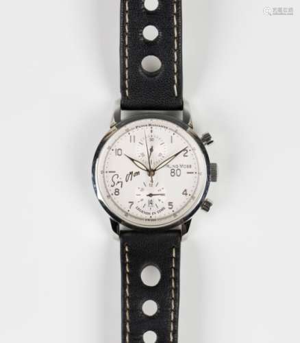 A Peter Ratcliffe Legends in Time Stirling Moss 80 steel cased limited edition automatic gentleman's