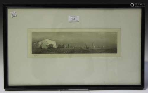 William Lionel Wyllie - 'The Needles, Isle of Wight', early 20th century etching with aquatint,