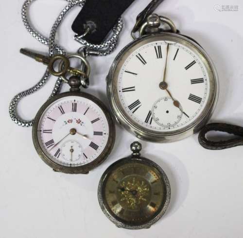 A silver cased keywind open-faced gentleman's pocket watch, the gilt movement detailed 'James Dann