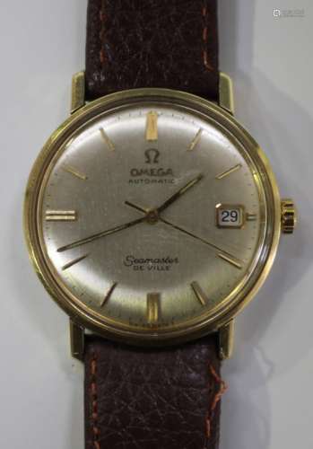 An Omega Seamaster De Ville Automatic gilt metal fronted and steel backed gentleman's wristwatch,