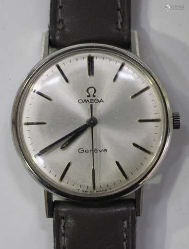 An Omega stainless steel cased gentleman's wristwatch, circa 1969, the signed jewelled movement