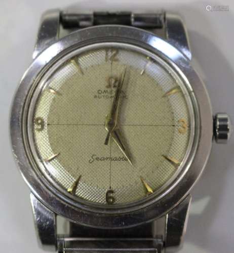 An Omega Automatic Seamaster steel cased gentleman's wristwatch, circa 1952, the signed and jewelled