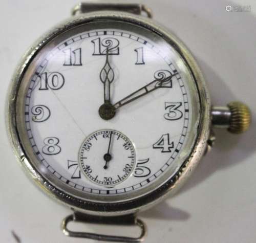 A Longines silver circular Borgel cased gentleman's wristwatch, the jewelled gilt movement