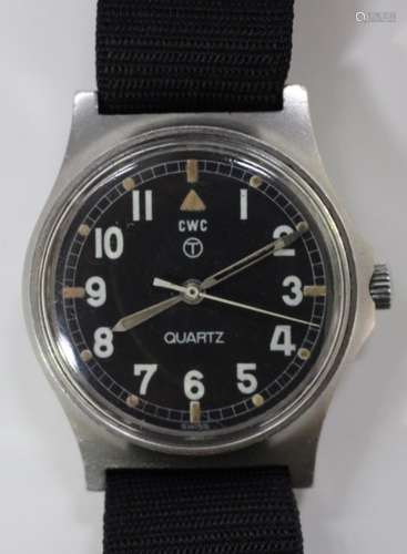 A Cabot Watch Company (CWC) G10 MoD issue Falklands conflict 'Fatboy' stainless steel cased