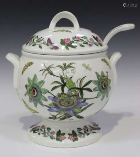 A Portmeirion 'Botanic Garden' pattern soup tureen, cover and ladle.Buyer’s Premium 29.4% (including