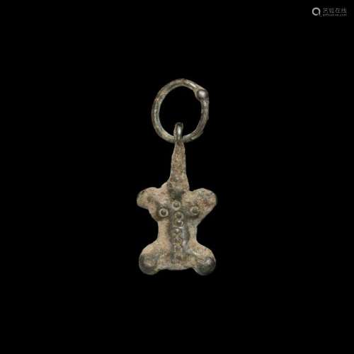 Byzantine Silver Pendant with Cross