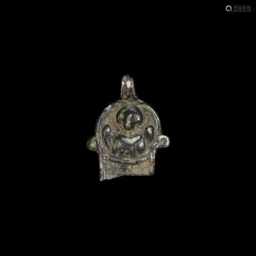 Byzantine Silver Pendant with Angel